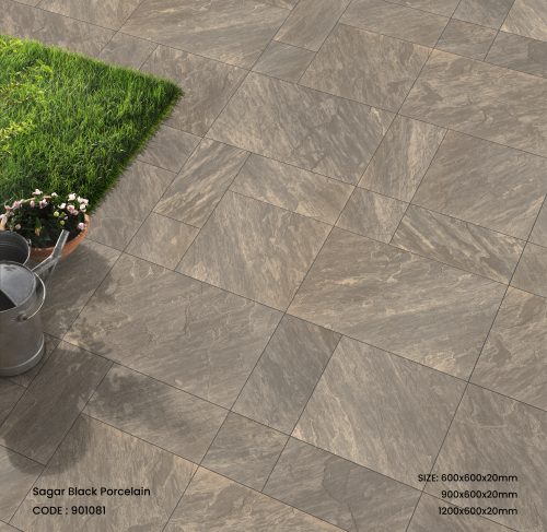 Sagar Black Porcelain Tiles Enfield Porcelain World