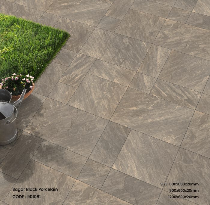 Sagar Black Porcelain Tiles Enfield Porcelain World