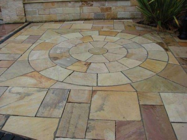 Circle 3.30 Mtrs - Mint Fossil Paving Circles - Image 4