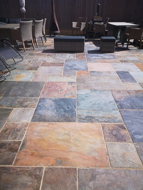 600 Patio Pack 10m2 Rustic Gold Slate - Image 6