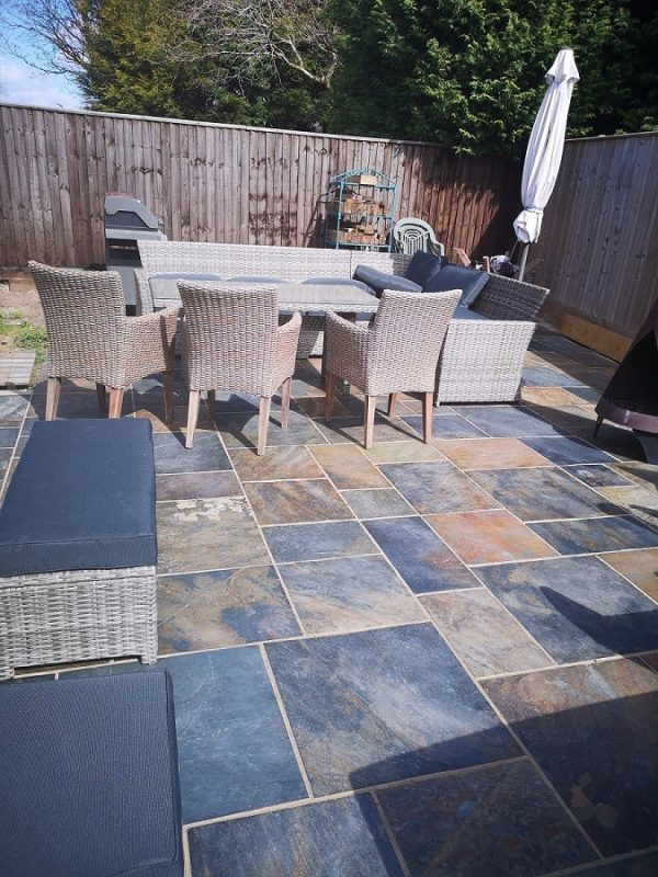 600 Patio Pack 10m2 Rustic Gold Slate - Image 5