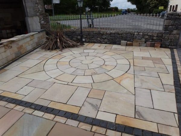 Circle 3.30 Mtrs - Mint Fossil Paving Circles - Image 5