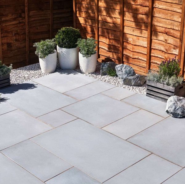 Silver Birch Sandstone Paving Textured
