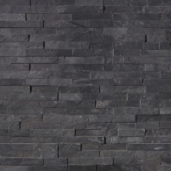 Premium Jak Black Slate Wall Cladding Panel 600x150mm