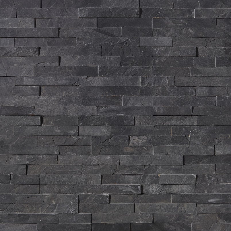 Premium Jak Black Slate Wall Cladding Panel 600x150mm