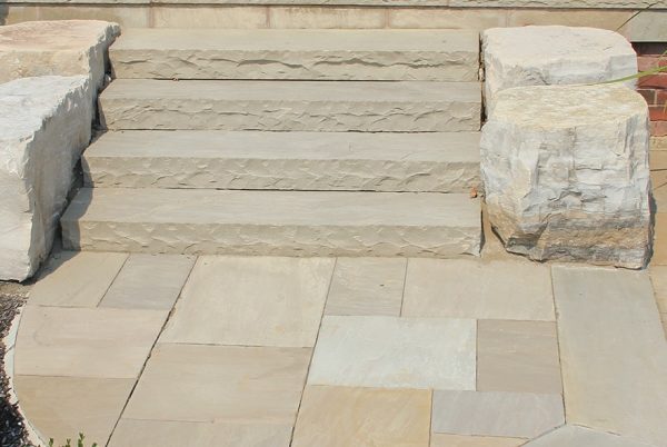 Raj Green Sandstone Block Steps