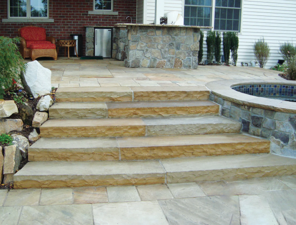 Raj Green Sandstone Block Steps - Image 6